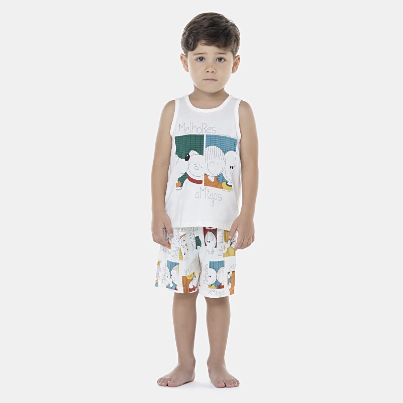 Pijama Masculino Baby Regata e Bermuda
