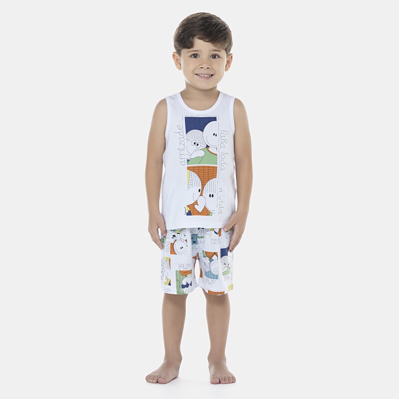 Pijama Masculino Baby Regata e Bermuda