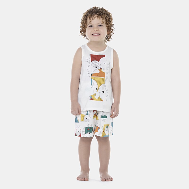 Pijama Masculino Baby Regata e Bermuda