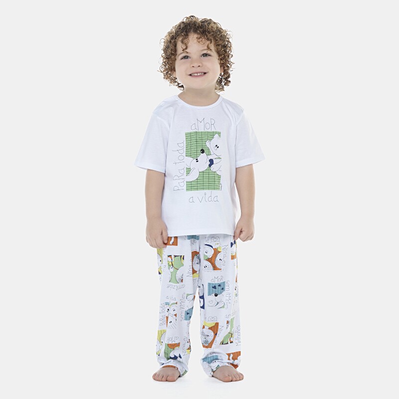 Pijama Masculino Baby Manga Curta e Calça