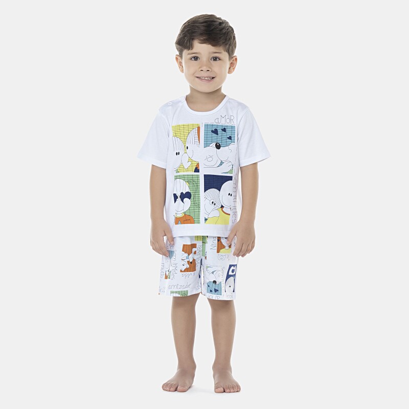 Pijama Masculino Baby Manga Curta e Bermuda