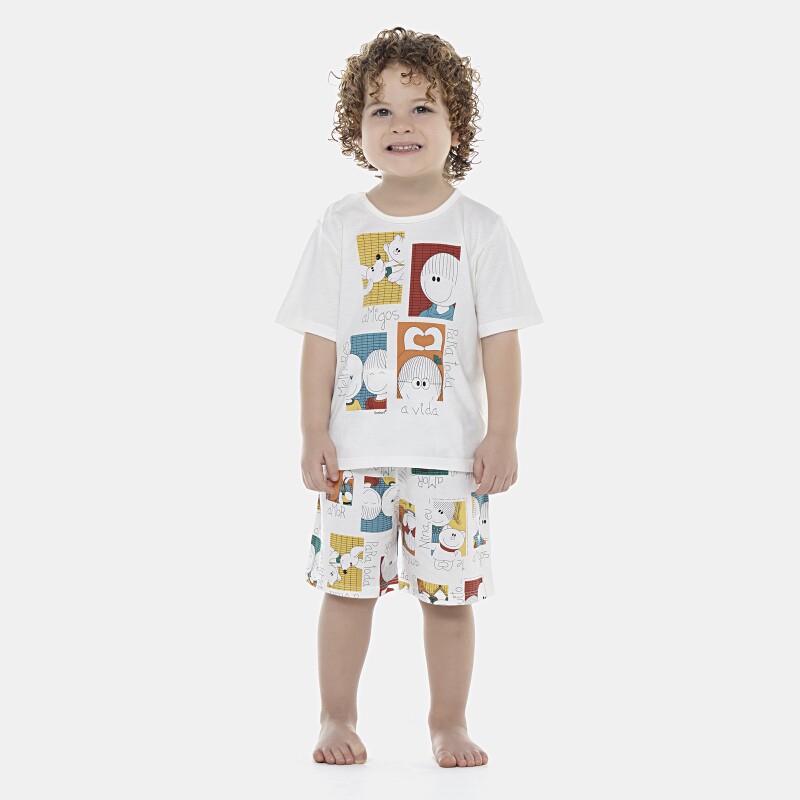 Pijama Masculino Baby Manga Curta e Bermuda