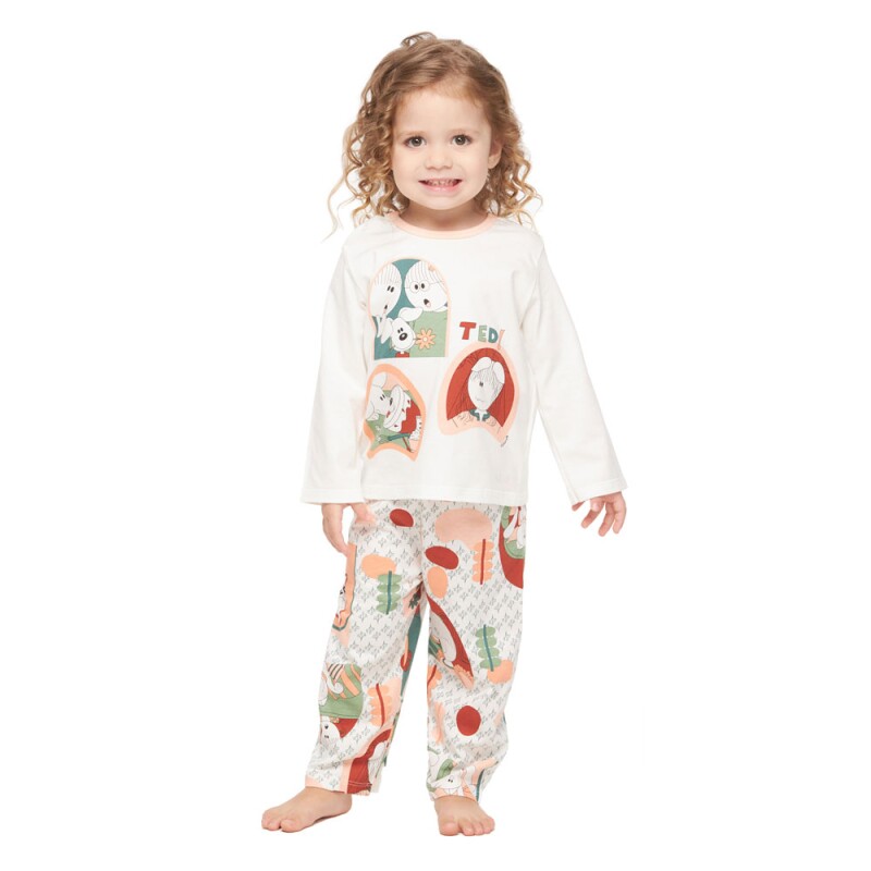 Loja Sonhart | Pijama Infantil Feminino manga longa e calça Estampada