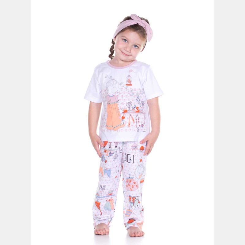 Pijama manga curta e calça    