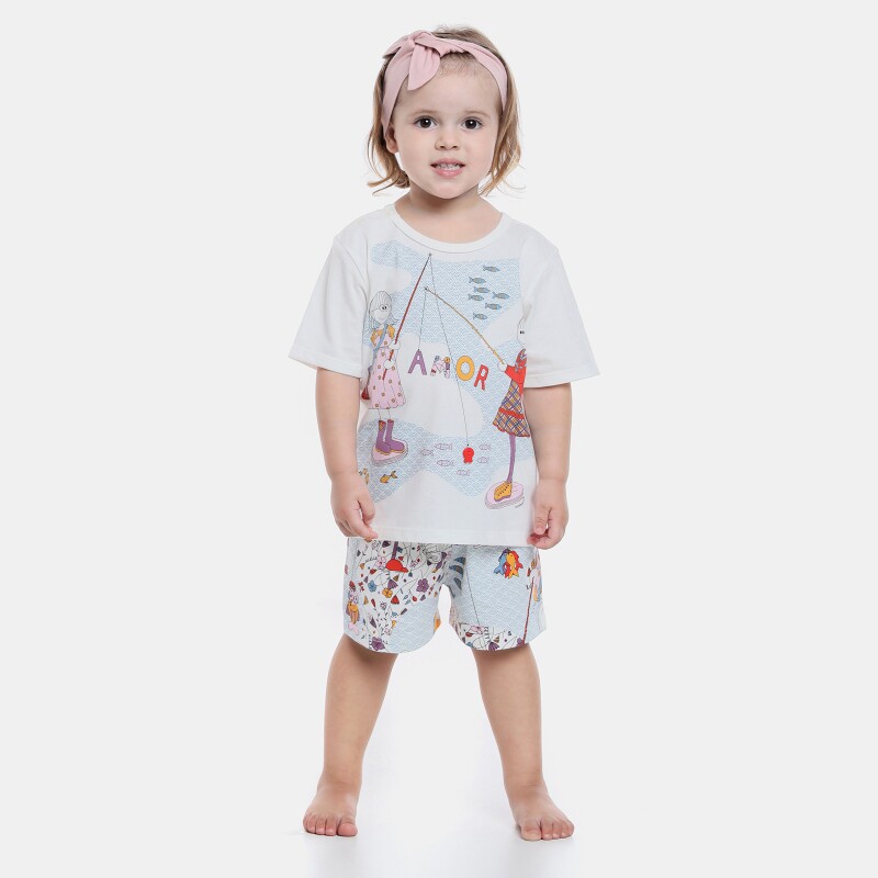 Pijama manga curta e short