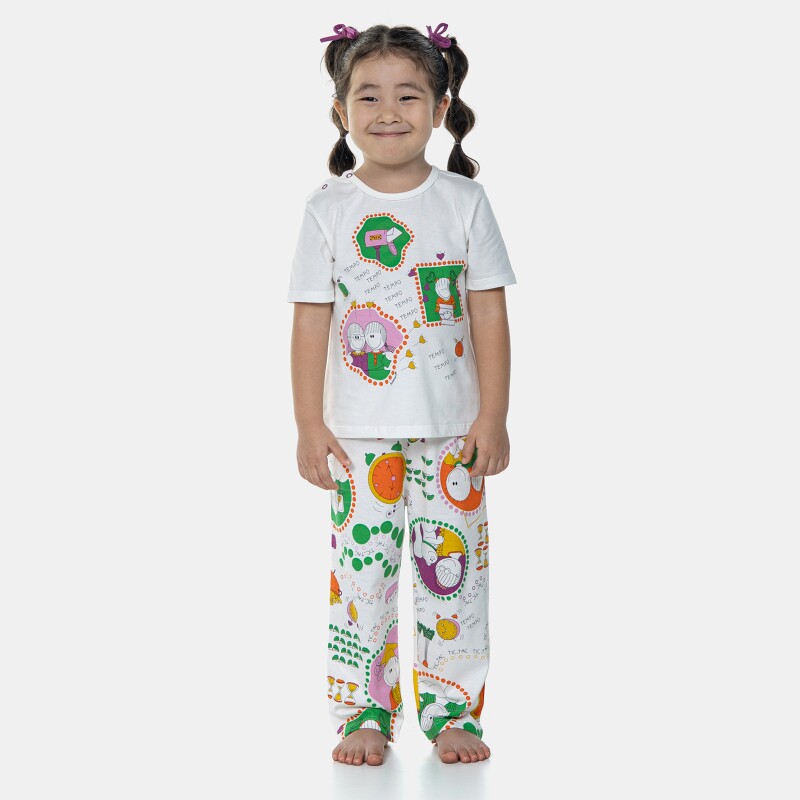 Pijama Manga Curta e Calça