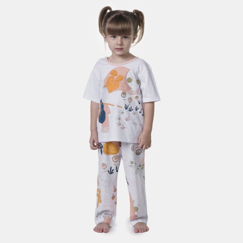 Pijama manga curta e calça