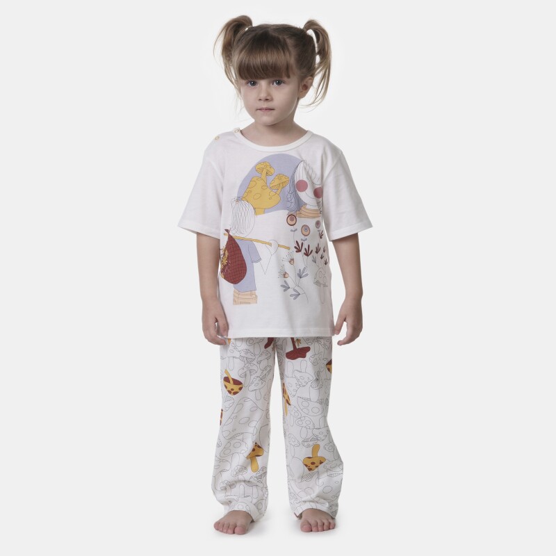 Pijama manga curta e calça  