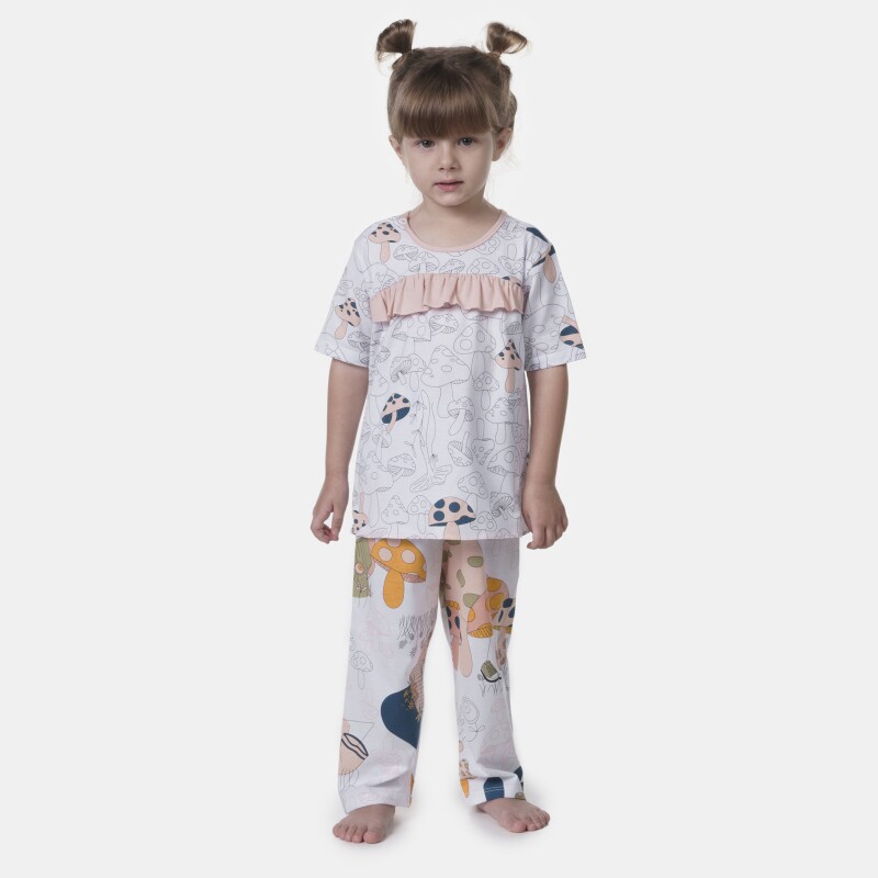 Pijama manga curta e calça     