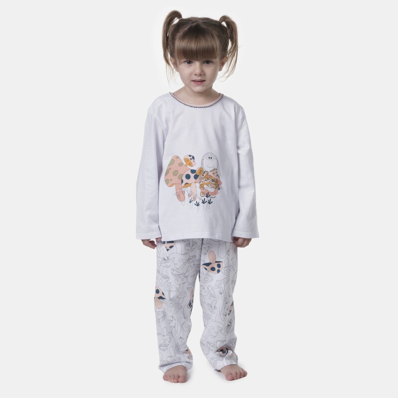 Pijama Feminino Infantil Sonhart Longo e calça Estampa Annie