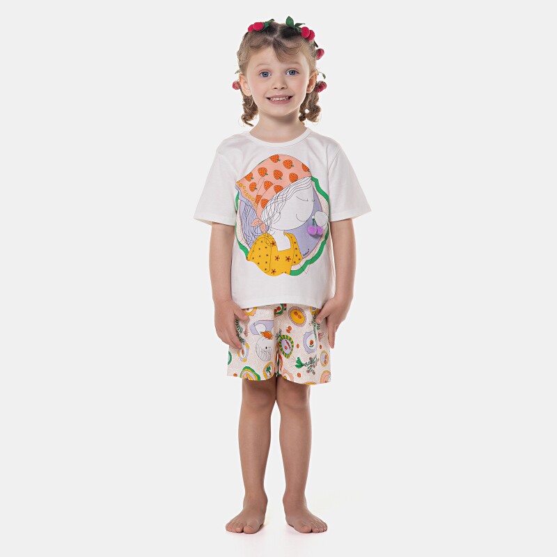 Pijama manga curta e short      