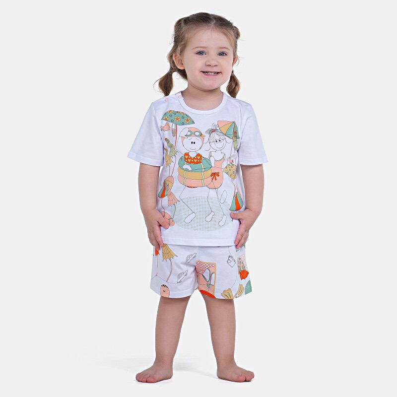 Pijama Manga Curta e Short