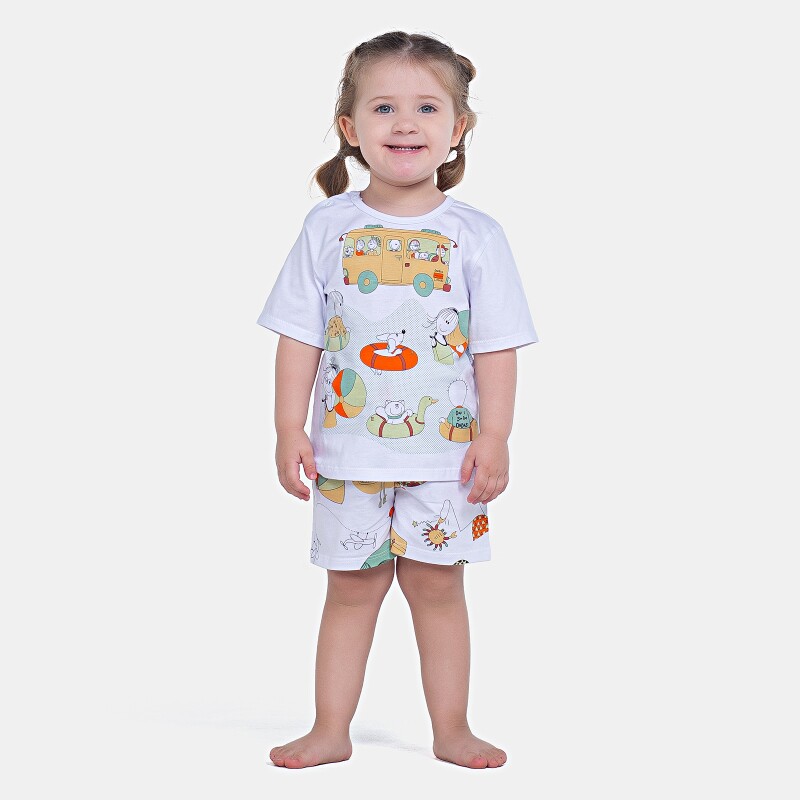Pijama Manga Curta e Short