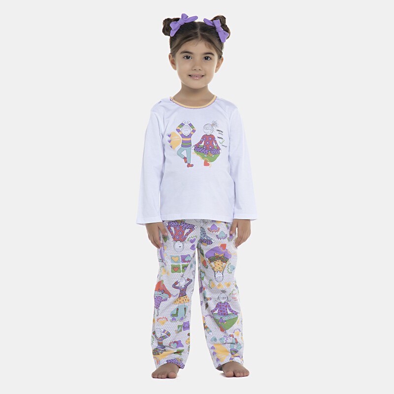 Pijama Feminino Baby Manga Longa e Calça