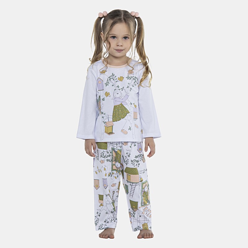 Pijama Feminino Baby Manga Longa e Calça