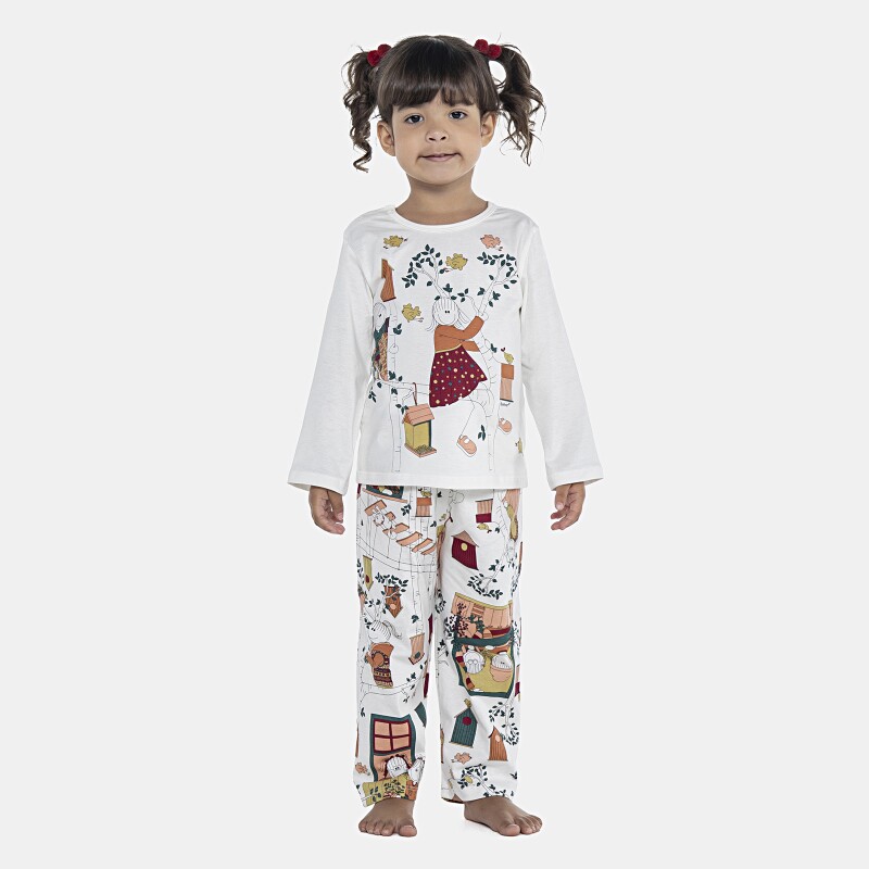 Pijama Feminino Baby Manga Longa e Calça
