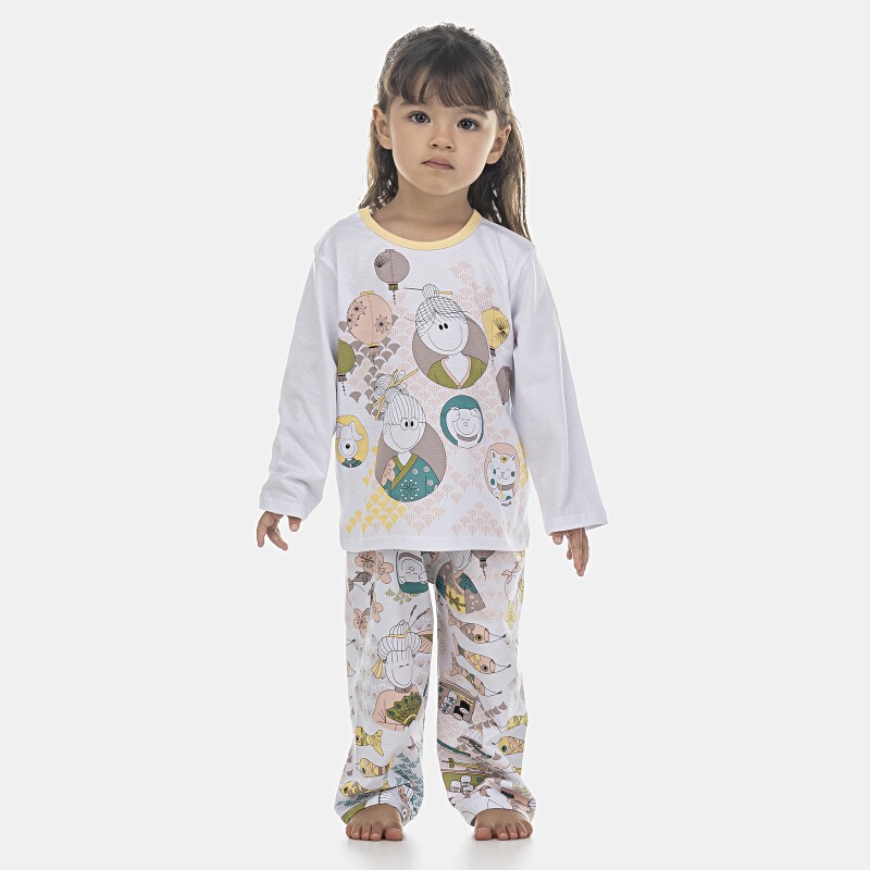 Pijama Feminino Baby Manga Longa e Calça