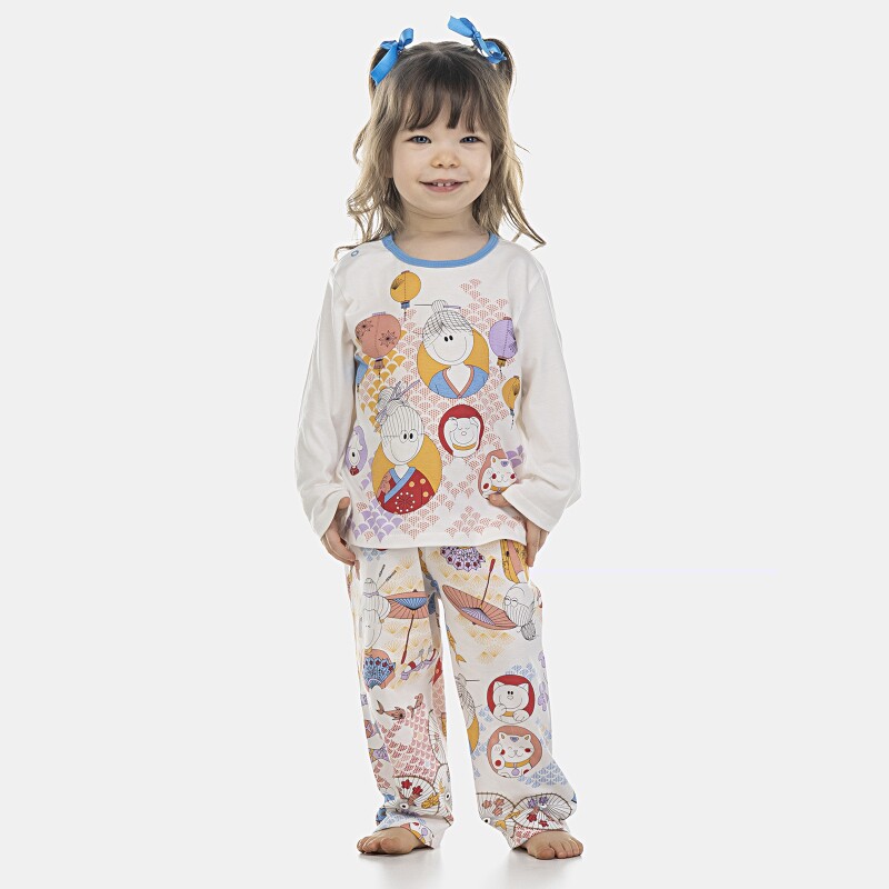 Pijama Feminino Baby Manga Longa e Calça