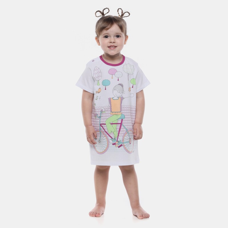 Camisão Feminino Baby Manga Curta