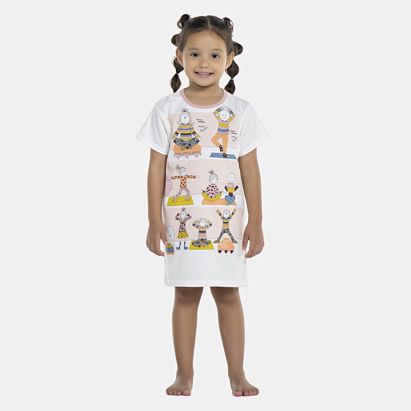 Camisão Feminino Baby Manga Curta