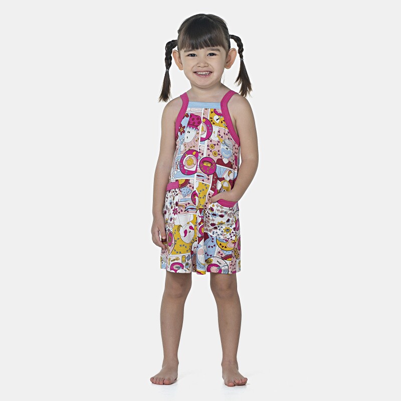 Macacão Feminino Baby Alça