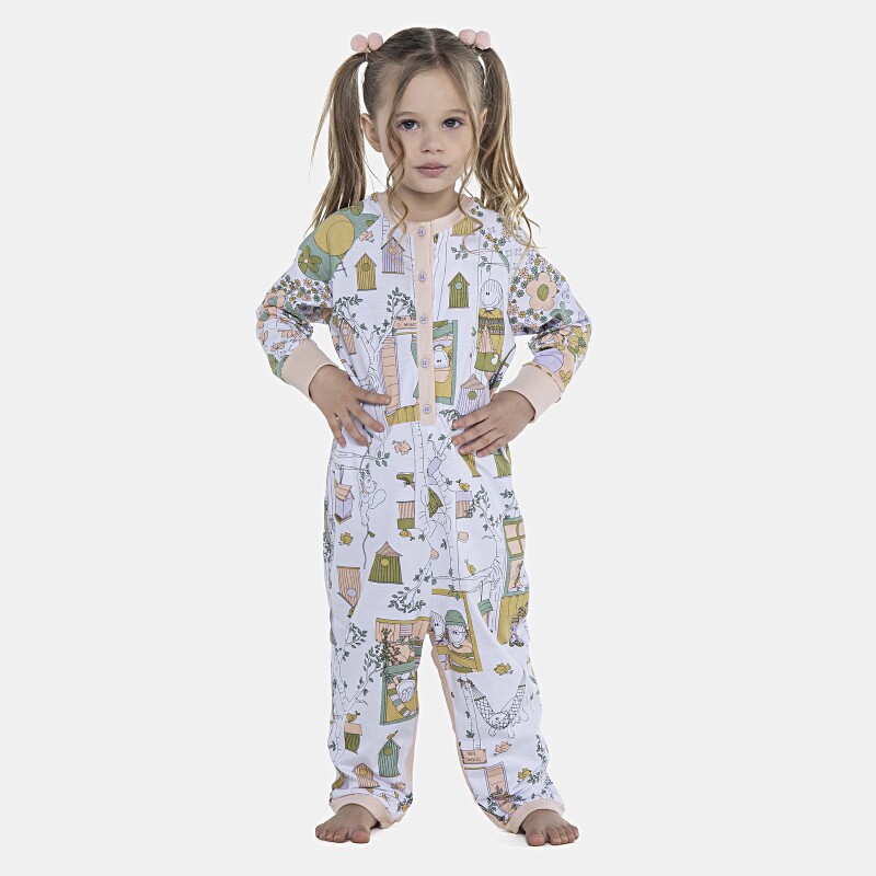 Macacão Feminino Baby Manga Longa