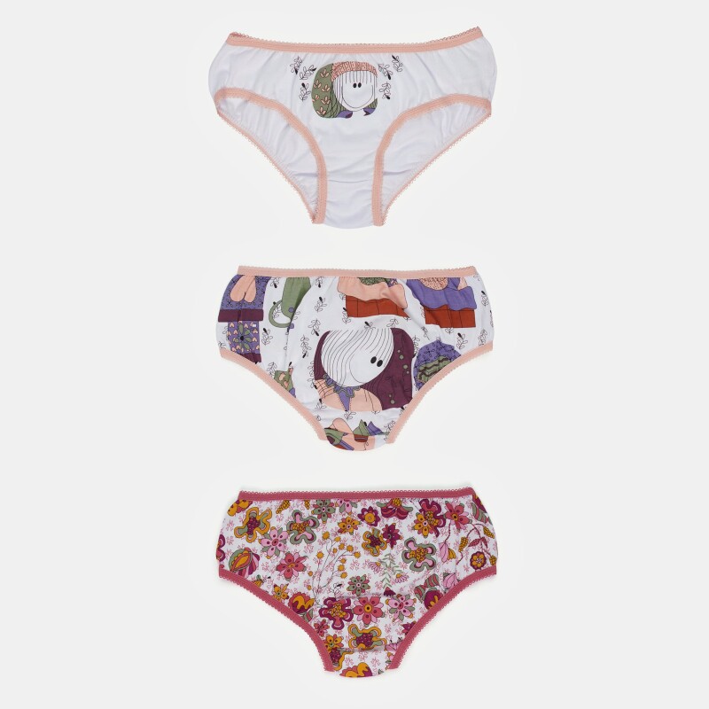 Loja Sonhart | Kit Calcinha Infantil 1 a 4 Anos 3 Peças Estampadas