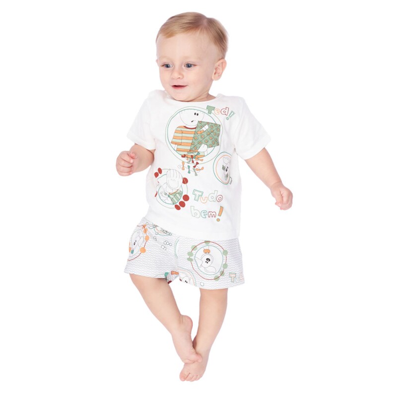 Conjunto Masculino Bebe Manga Curta e Short
