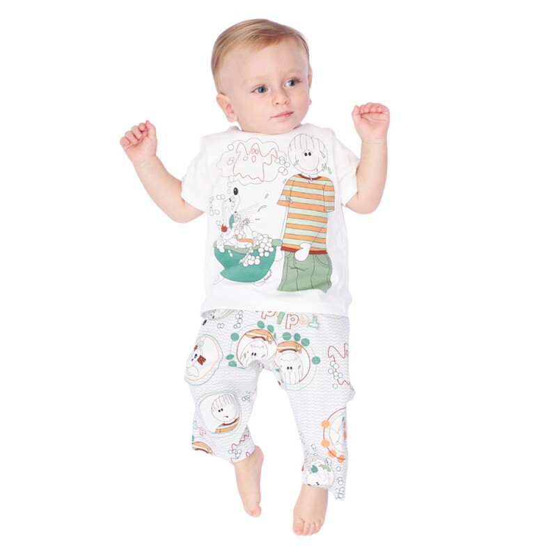 Piijama manga curta e calça