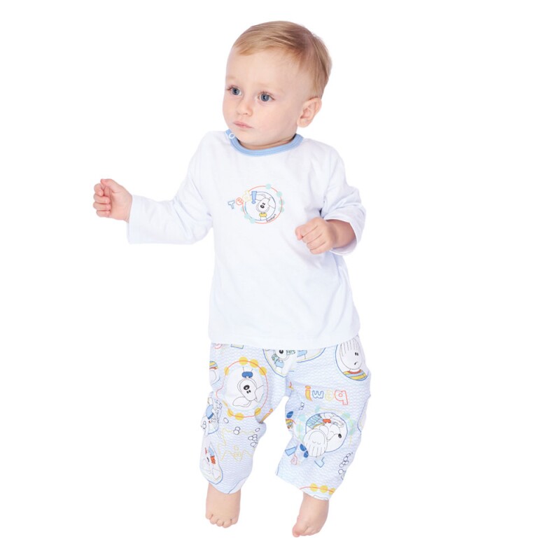 Pijama manga longa e calça