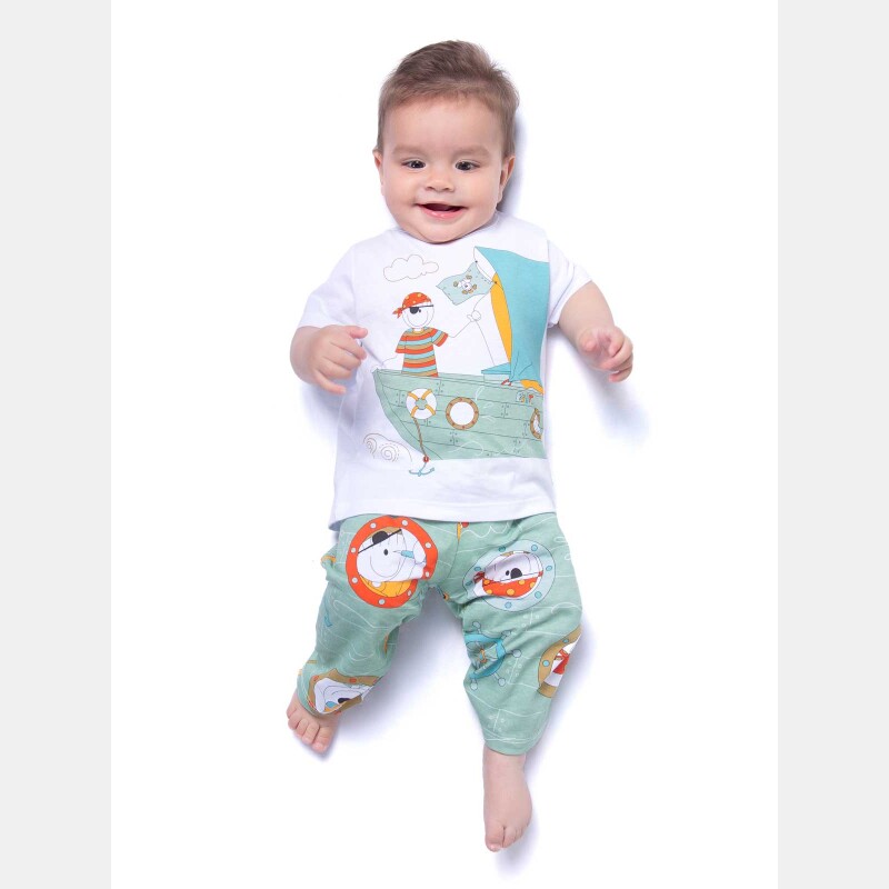 PIJAMA MANGA CURTA E CALÇA