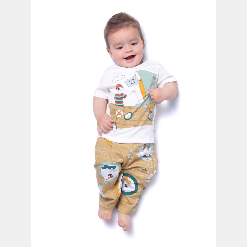 PIJAMA MANGA CURTA E CALÇA