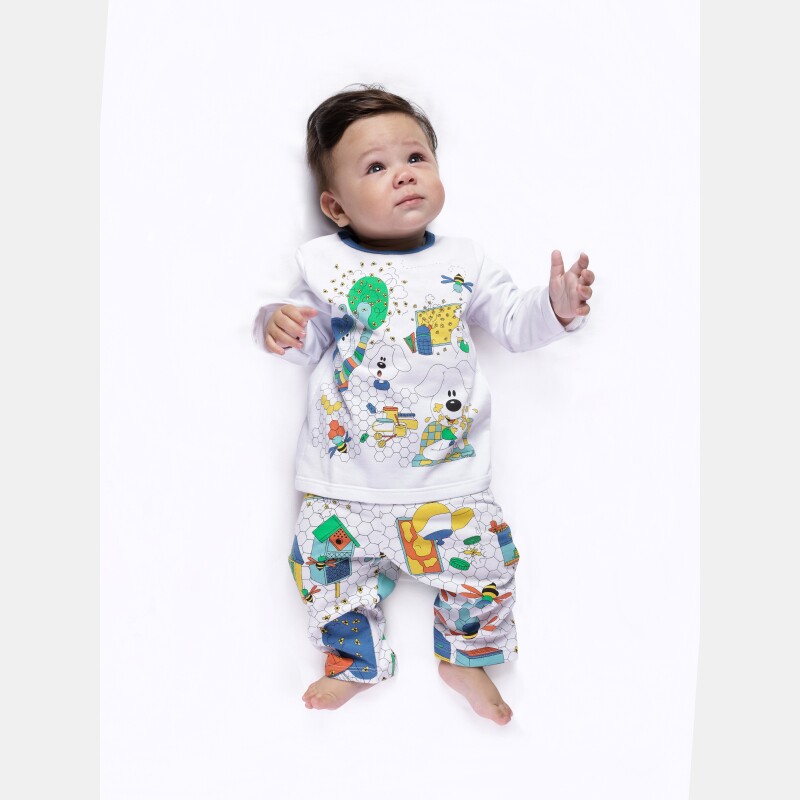 Pijama manga longa e calça