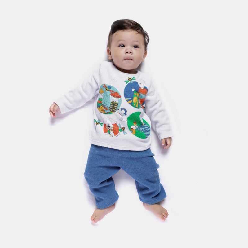 Pijama manga longa e calça        