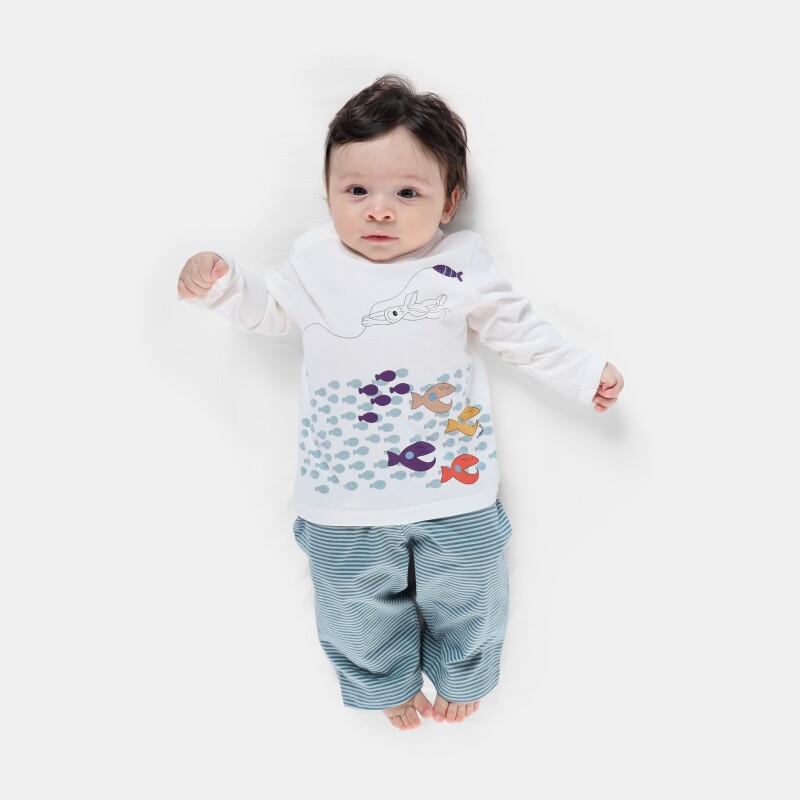 Pijama manga longa e calça