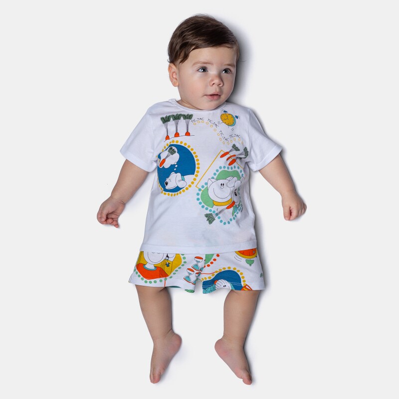 Pijama manga curta e short