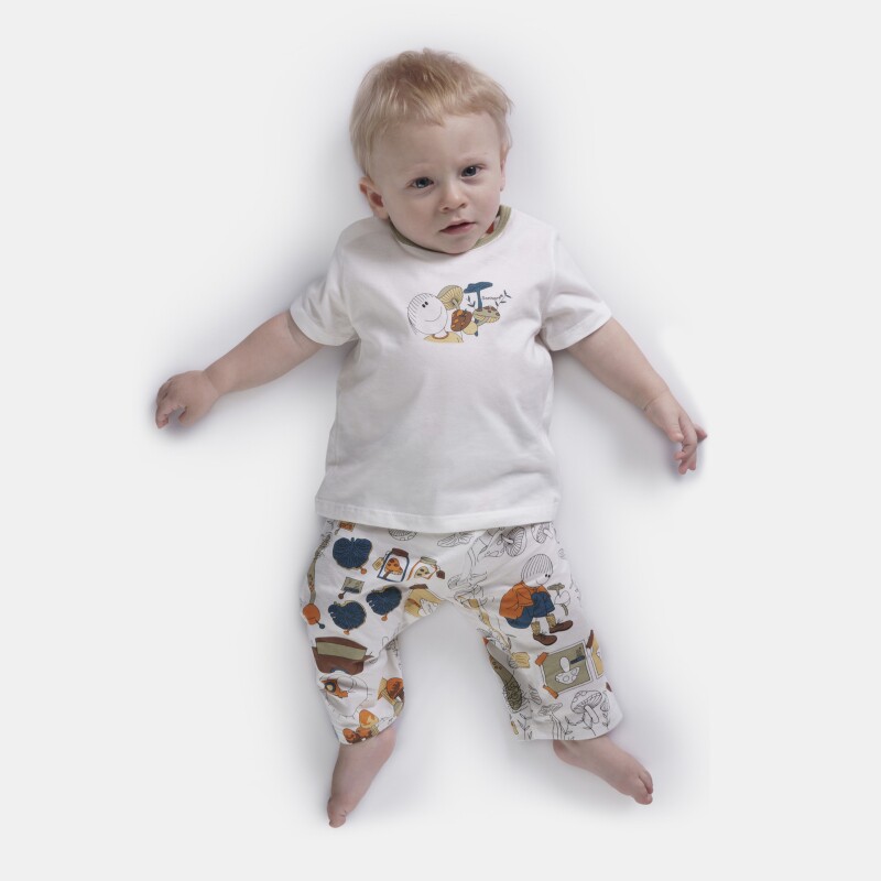 Pijama manga curta e calça