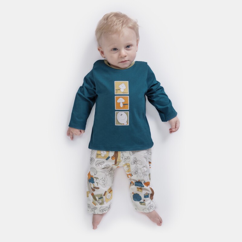 Pijama manga longa e calça 