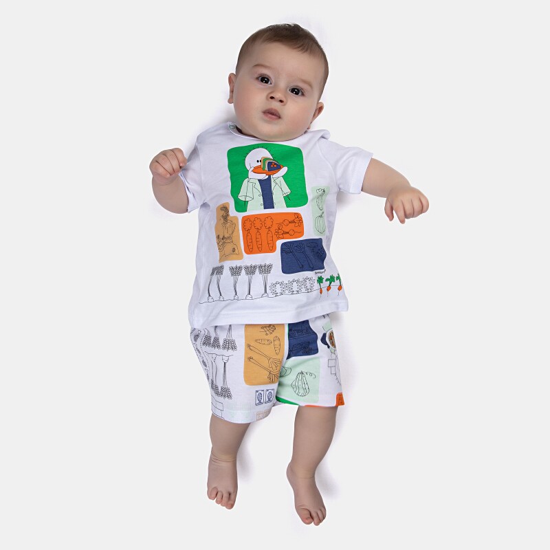 Pijama manga curta e short