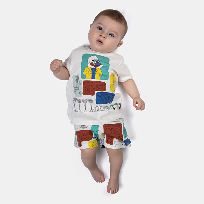 Pijama manga curta e short