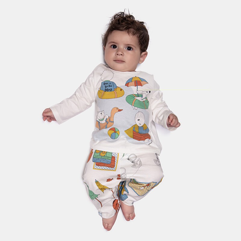 Pijama Manga Longa e Calça