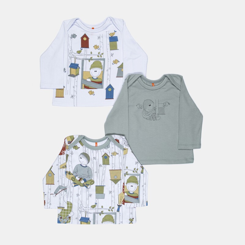 Kit Pagão Masculino Bebe Manga Longa