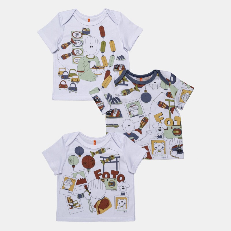 Kit Pagão Masculino Bebê Manga Curta