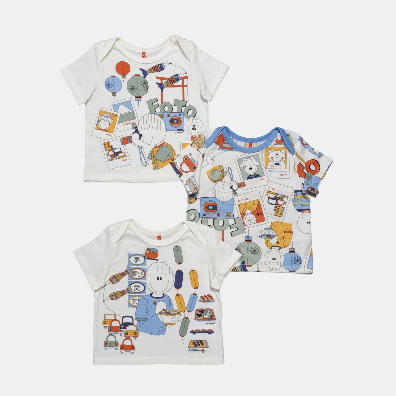 Kit Pagão Masculino Bebê Manga Curta