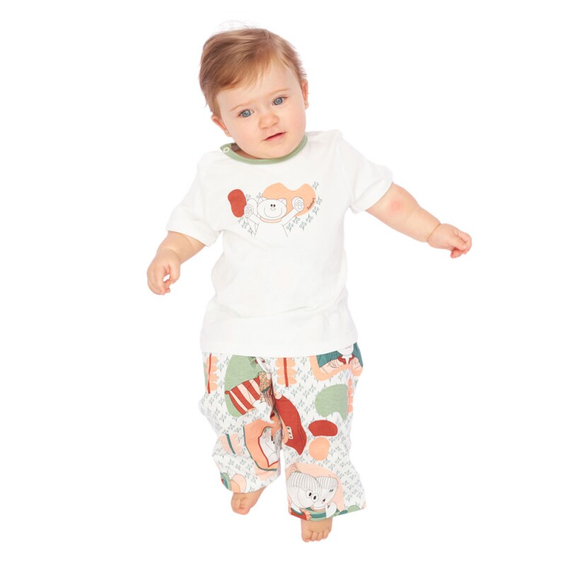 Pijama manga curta e calça   