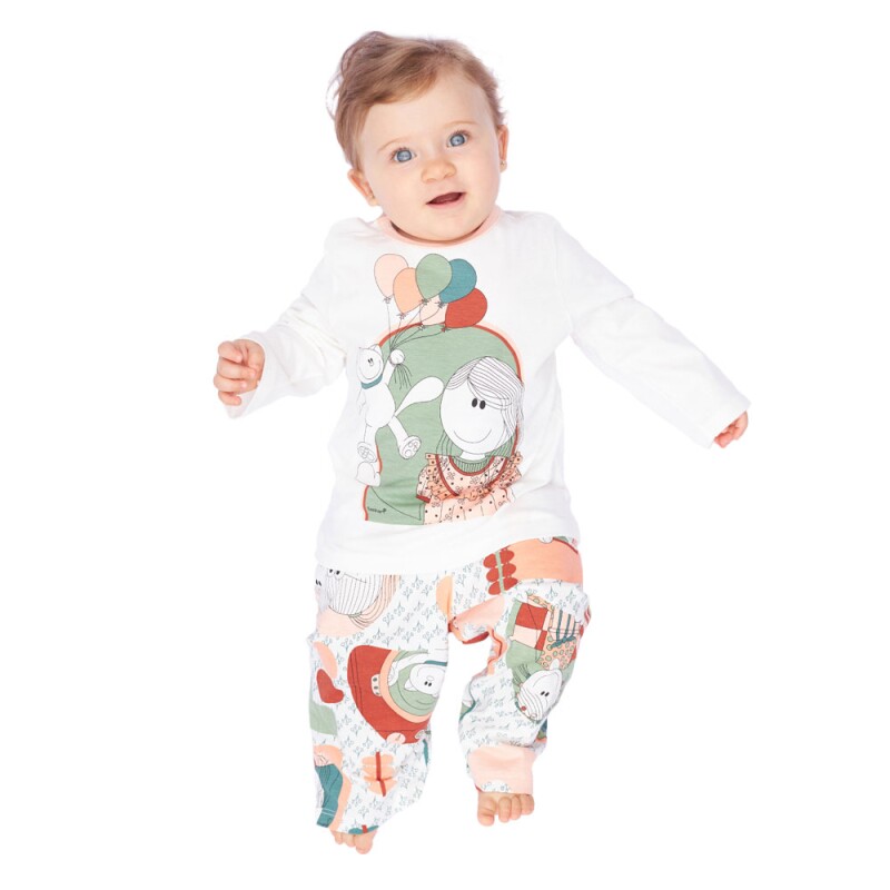 Pijama manga longa e calça   