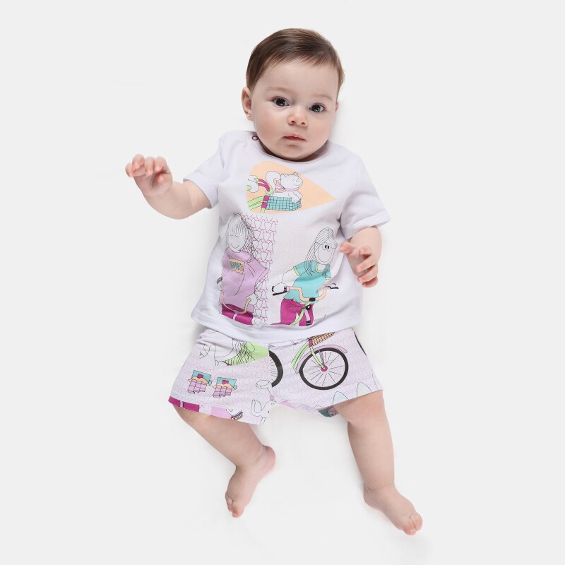 Pijama manga curta e short