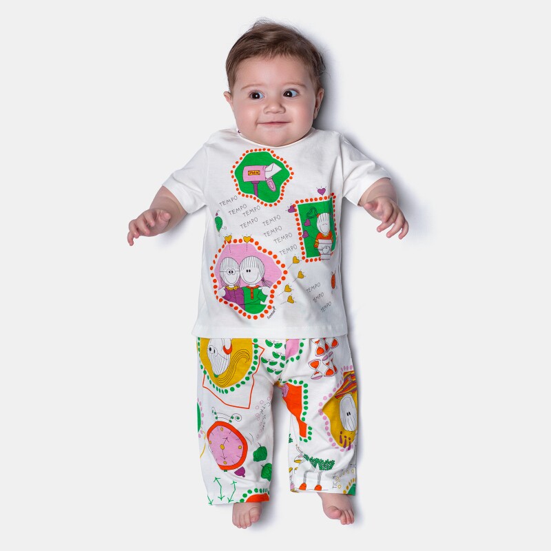 Pijama Manga Curta e Calça