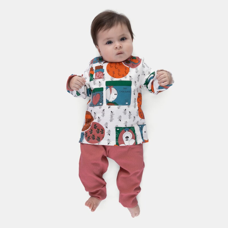 Pijama Body Manga Longa e Calça