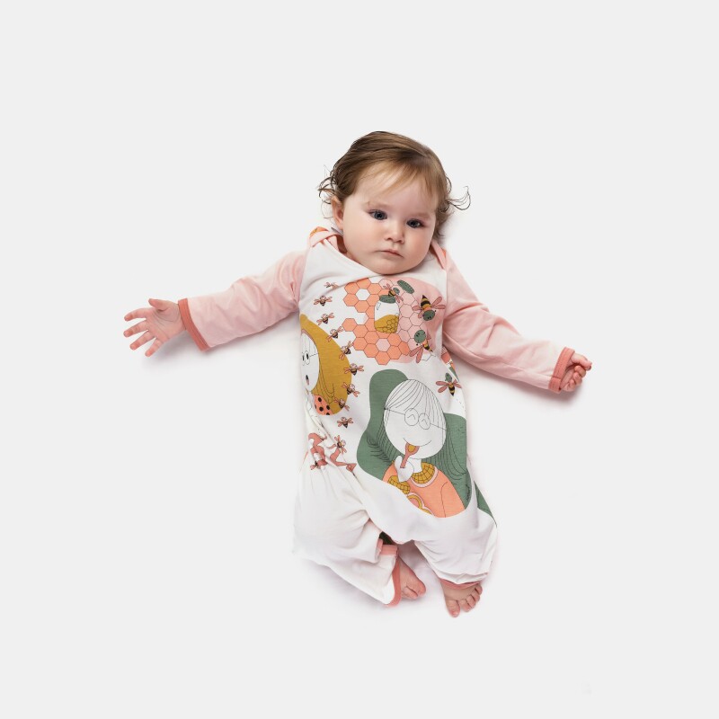 Macacão Feminino Bebe Manga Longa